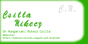 csilla mikecz business card